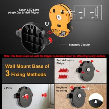 PREXISO 30Ft Laser Level with LED Light for Home Projects