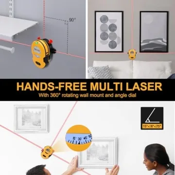 PREXISO 30Ft Laser Level with LED Light for Home Projects
