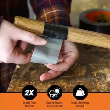 Gorilla Tape, Duct, Utility, Triple Layer Strength, Indoor & Outdoor, Weather Resistant Shell, 1.88 ...