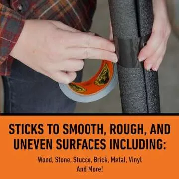 Gorilla Tape, Duct, Utility, Triple Layer Strength, Indoor & Outdoor, Weather Resistant Shell, 1.88 in x 10 yd, Black, (Pack of 2)