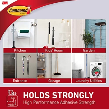 Command Broom and Mop Grippers for Easy Storage Solutions