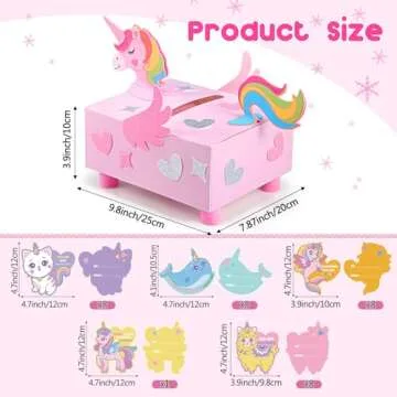 Pasimy Unicorn DIY Mailbox Set for Kids' Valentine Fun