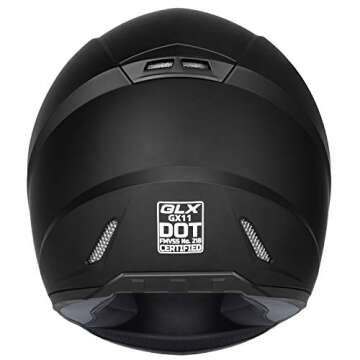 GLX GX11 Compact Motorcycle Helmet - Affordable Full Face Safe