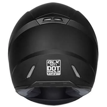 GLX GX11 Compact Motorcycle Helmet - Affordable Full Face Safe