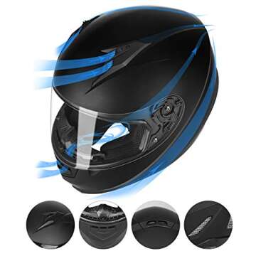 GLX GX11 Compact Motorcycle Helmet - Affordable Full Face Safe