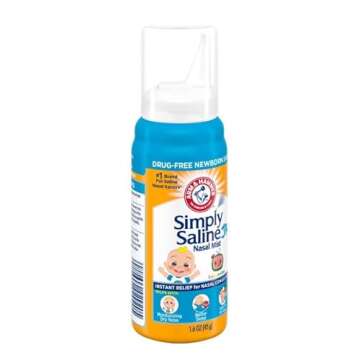 Simply Saline Sterile Saline Nasal Mist, Baby 1.6 fl oz (44 ml) (Pack of 2)
