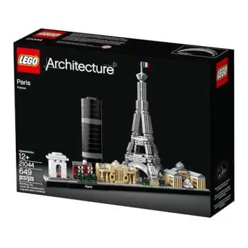 LEGO Architecture Paris Model Building Set - Detailed Display Building Blocks for Kids, Boys and Gir...
