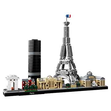 LEGO Architecture Paris Model Building Set - Detailed Display Building Blocks for Kids, Boys and Girls, Ages 12+ - Gift for Travelers - 21044