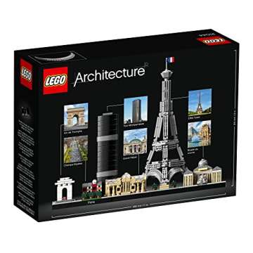 LEGO Architecture Paris Model Building Set - Detailed Display Building Blocks for Kids, Boys and Girls, Ages 12+ - Gift for Travelers - 21044