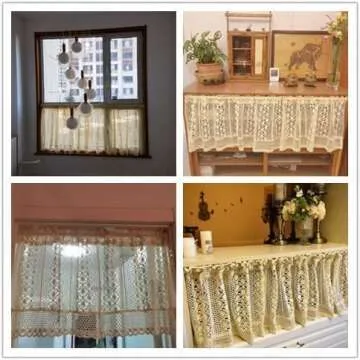 Rustic Boho Crochet Valance for Chic Home Decor