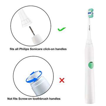 Vochigh Replacement Heads for Philips Sonicare ProtectiveClean: Compatible with Sonicare DailyClean ExpertClean FlexCare EasyClean HealthyWhite 2 Series W C2 C3 G2 4100 5100 Toothbrush 10 Pack, Blue