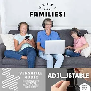 Sonitum Kids Headphones - Adjustable Cushioned 5-Pack