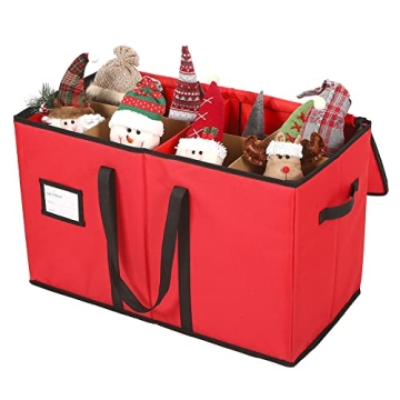 Sattiyrch Christmas Figurine Storage Box - Secure Storage for 8 Figurines