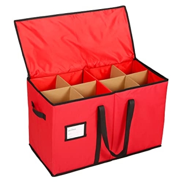 Sattiyrch Christmas Figurine Storage Box for 8 Holiday Decorations