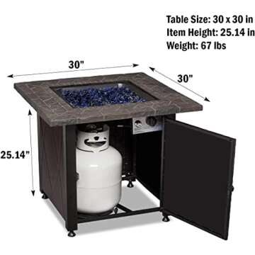 Endless Summer 30" Square Smokeless Propane Fire Pit