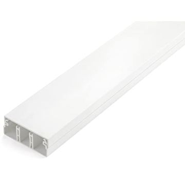 StarTech.com Solid Cable Management Raceway with Cover - 6.5ft, 3 Compartment, UL Listed