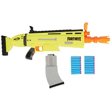 Nerf Fortnite AR-L Elite Dart Blaster - Motorized Toy Blaster, 20 Official Fortnite Elite Darts, Flip Up Sights - for Youth, Teens, Adults
