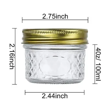 Encheng 4oz Glass Jars with Gold Lids for All Occasions
