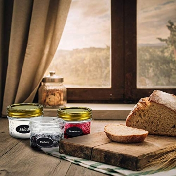 Encheng 4oz Glass Jars with Gold Lids for All Occasions