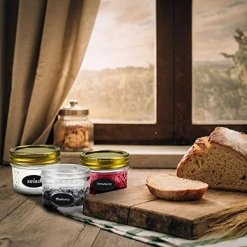 Encheng 4oz Glass Jars with Gold Lids for All Occasions