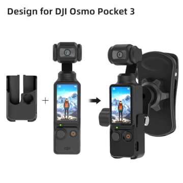 SUREWO 360° Rotation Backpack Strap Mount for DJI Osmo Pocket 3