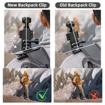 SUREWO 360° Backpack Strap Mount for DJI Osmo Pocket 3
