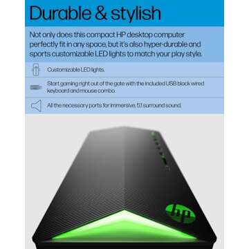 HP Pavilion Tower Desktop with Intel i7, 32GB RAM, 1TB SSD