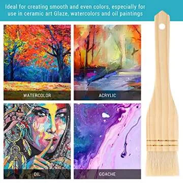 Premium Flat Hake Brushes Set for Artists - Quality Painting Brushes
