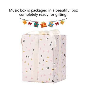 LOVE FOR YOU Gift Wrapped Music Box Carousel Horses Color Lights Unicorn Musical Snow Globe for Girls and Women Baby Kids Sister Daughter Mom Granddaughter Grandma Christmas Birthday Presents Gifts