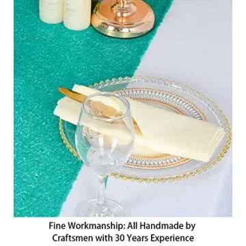 ShinyBeauty 12x72-Inch Rectangle-Mint Green-Sequin Table Runner- for Wedding/Party/Decor (12x72-Inch) (Mint Green)