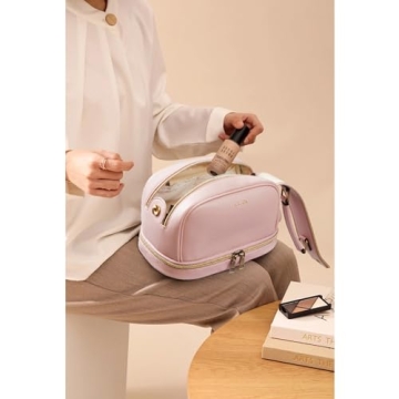 Travel Makeup Bag - Water Resistant, Large Capacity Organizer