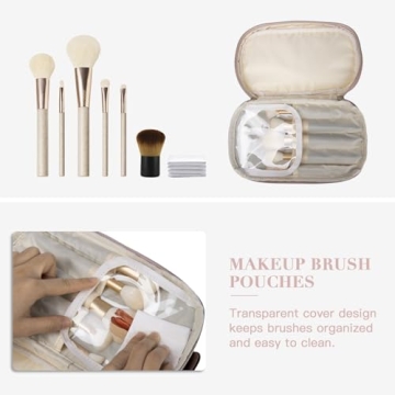 Travel Makeup Bag - Water Resistant, Large Capacity Organizer