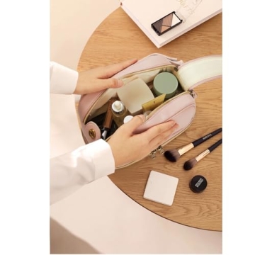 Travel Makeup Bag - Water Resistant, Large Capacity Organizer