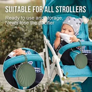 Smlpuame Pacifier Holder Case, BPA-Free Silicone Oganizer