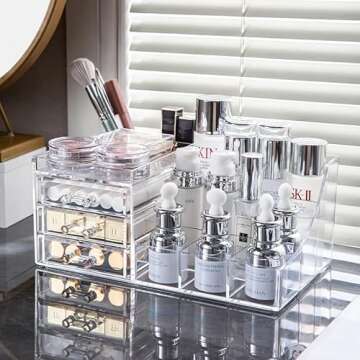 Cq Acrylic 9 Drawer Makeup Organizer for Beauty Products