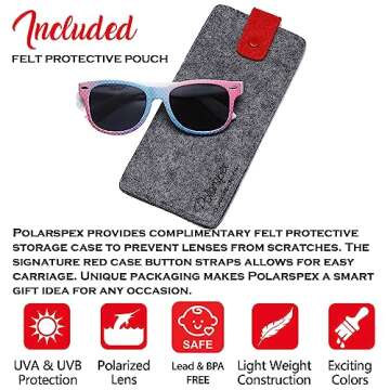 PolarSpex Kids Sunglasses-Polarized Girls & Boys Sunglasses-Cool Toddler Sunglasses with Unbreakable...