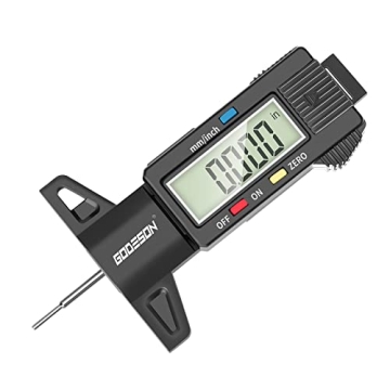 GODESON Digital Tyre Tread Depth Gauge UK,0-25.4 Mm Inch Tyre Guage Digital with Large LCD Display a...