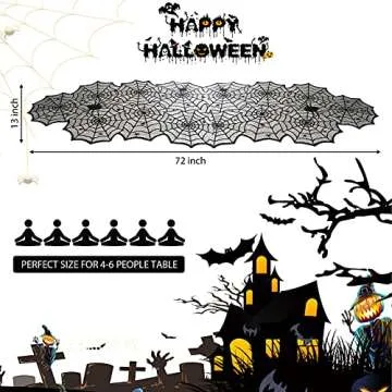 Halloween Table Runner - Spider Web Lace for Decorations