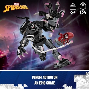 LEGO Marvel Venom Mech Armor with Minifigures - Fun for Kids