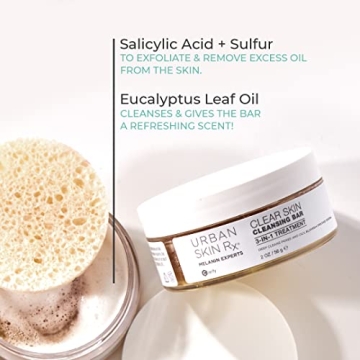 Urban Skin RX Clear Skin Bar | 3-in-1 Cleanser & Exfoliator | 2oz