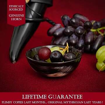 Mythrojan Hand Crafted Small Serving Natural Ox Horn Bowl For Viking events, Medieval Weddings, Cosplays – Antique, Genuine Horn, Polished Finish (Set of 2)