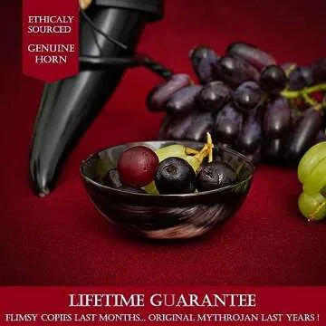 Mythrojan Hand Crafted Small Serving Natural Ox Horn Bowl For Viking events, Medieval Weddings, Cosplays – Antique, Genuine Horn, Polished Finish (Set of 2)