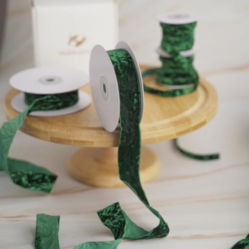 HUIHUANG Velvet Ribbon 1 Inch x 10 Yards for Gifts and Crafts