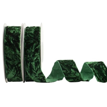 HUIHUANG Velvet Ribbon 1 Inch x 10 Yards for Gifts and Crafts