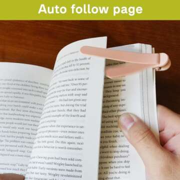 SMUK 6pcs Automatic Bookmark, Silicone Book Marks for Reading Women, Men, Kids, Book Lovers, Cute Un...