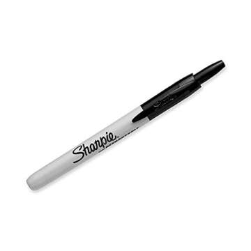 SHARPIE 32701 Retractable Permanent Markers, Fine Point, Black, 12 Count Box - 1 Pack - Total Marker...