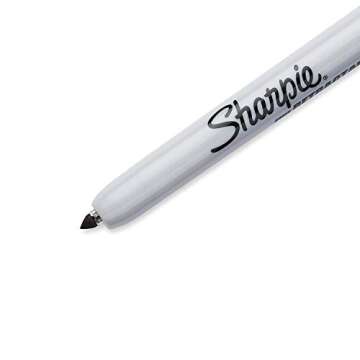 SHARPIE 32701 Retractable Permanent Markers, Fine Point, Black, 12 Count Box - 1 Pack - Total Marker Count 12 Markers