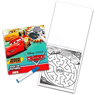 Disney Mickey Magic Ink Coloring Book Set - 3 Imagine Ink Books for Kids Toddlers Featuring Mickey, Disney Cars and Minions with Invisible Ink Pens and Mickey Mouse Stickers (Mess Free Coloring)