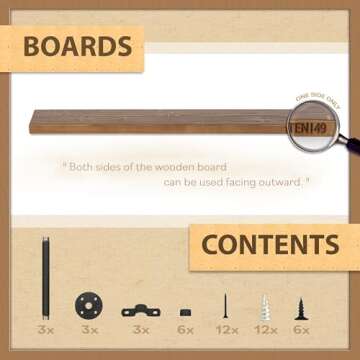 TEN49 Industrial Rustic Wood Wall Shelf - 60" Espresso Real Wooden Shelf w/ 1.8" Extra Thickness - Modern Interior Decor Floating Shelving w/ Pipe Brackets - Farmhouse Style Bookshelf - Set of 1