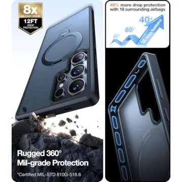 TORRAS 360° Magnetic Stand Case for S25 Ultra